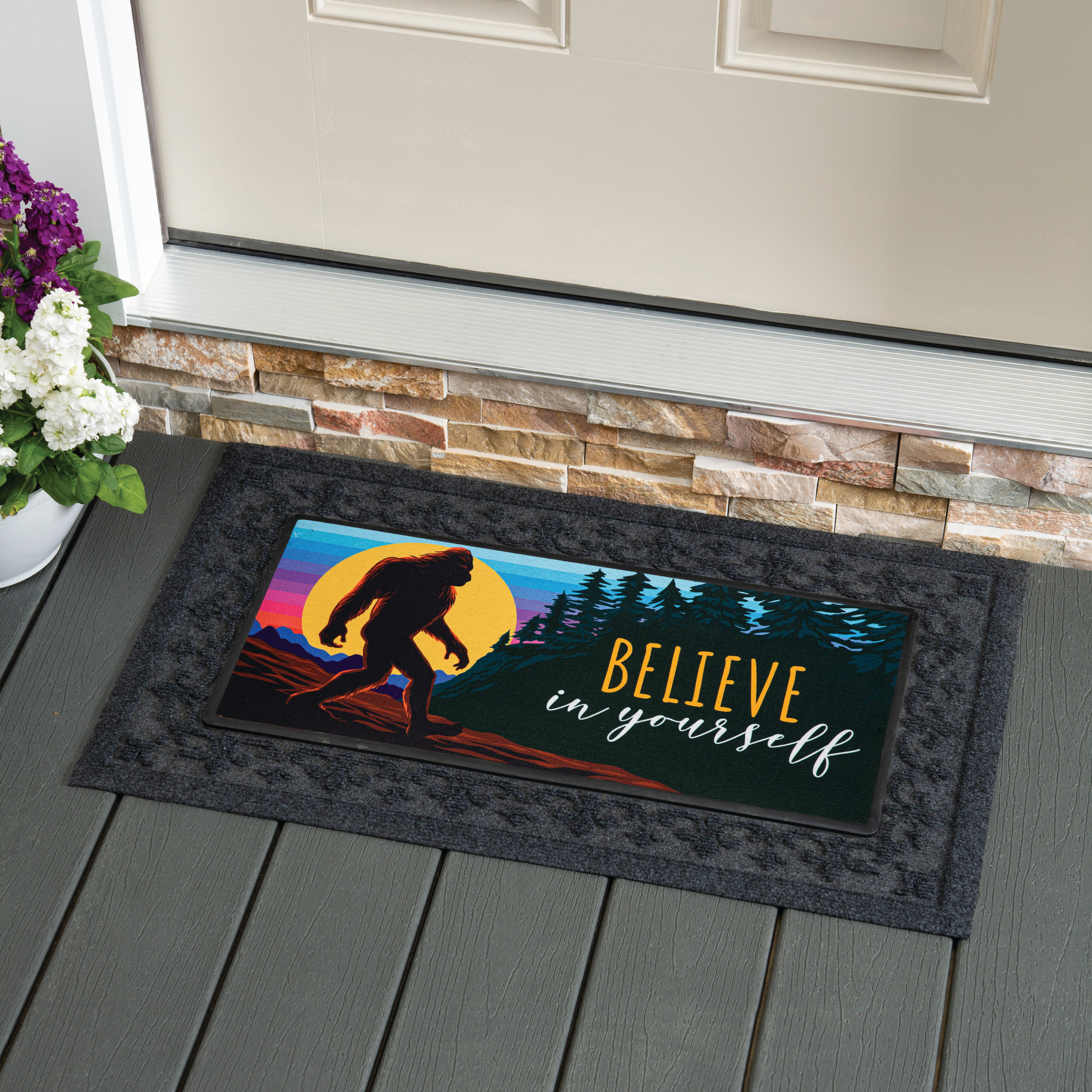Trinx Big Foot Believe In Yourself Sassafras Switch Mat | Wayfair